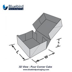 four corner cake box